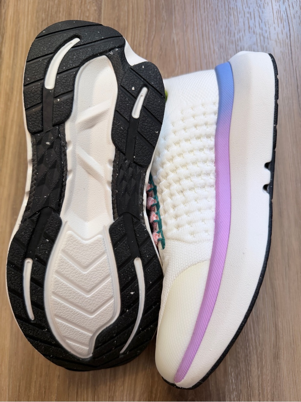 Women's Running Sneakers with Pink Laces and Lime Interior - Picture 6 of 8